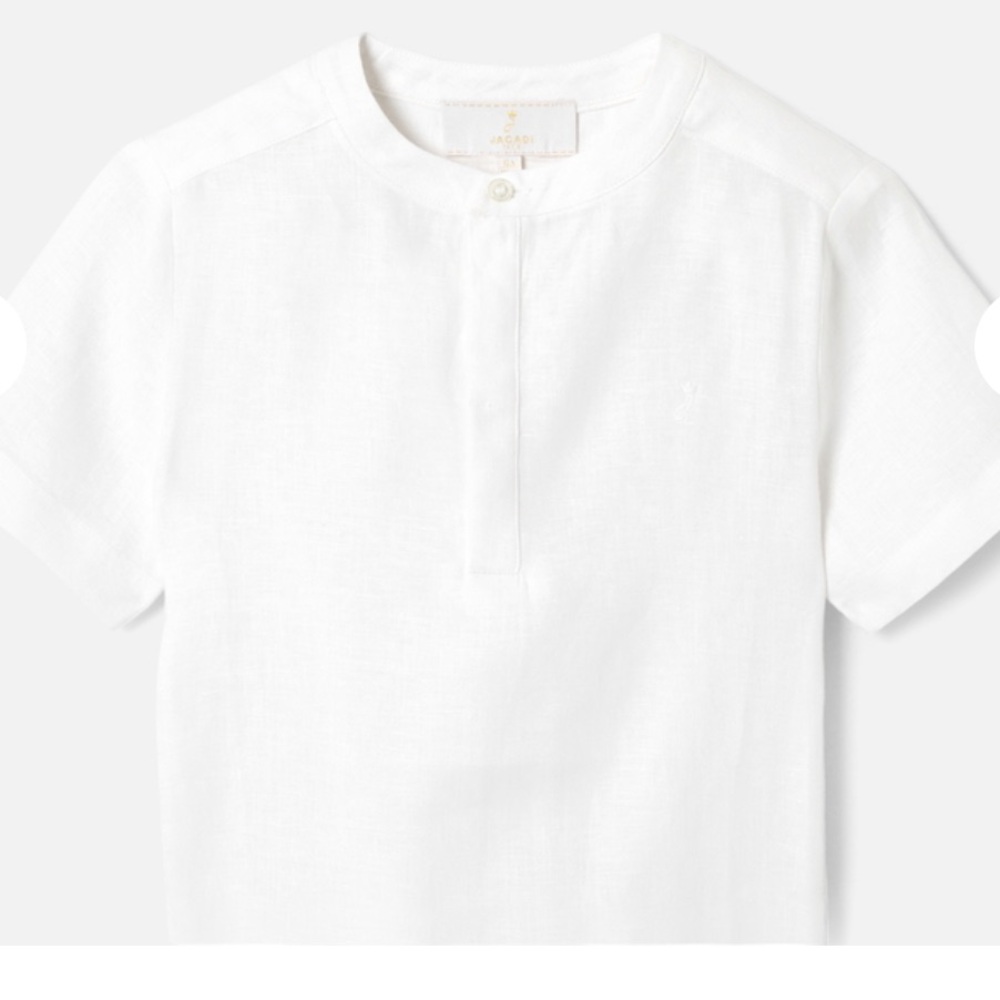 Jacadi Boy short-sleeved linen shirt, size 8, worn once, perfect condition